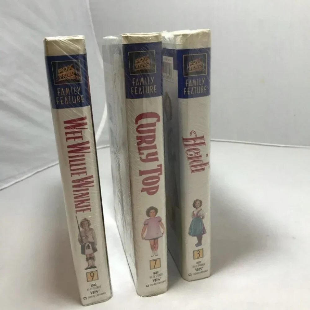 Collectors SHIRLEY TEMPLE COLLECTION LOT 3 VHS video Tapes MOVIES